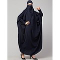  Long cuff ready to wear Jilbab in one piece- Navy Blue